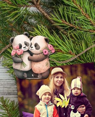 Forest Animals Christmas Wooden Clip-On Ornaments Set of 6 G. DeBrekht