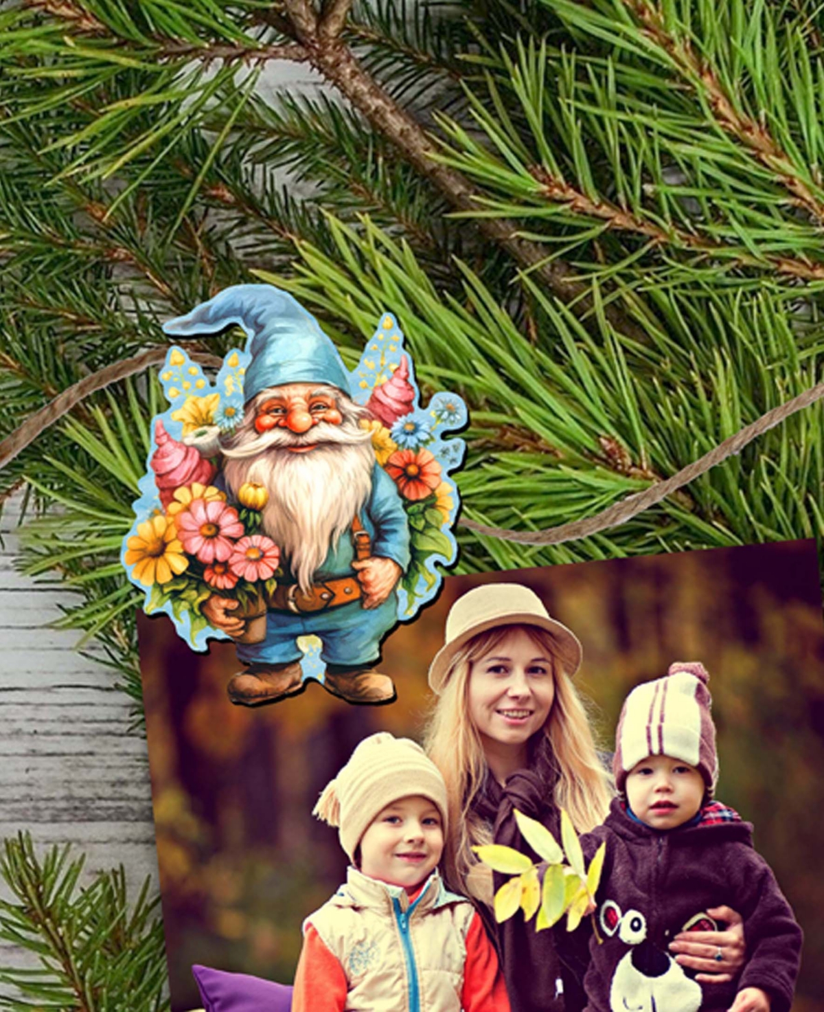 Shop Designocracy Holiday Wooden Clip-on Ornaments Garden Gnomes Set Of 6 G. Debrekht In Multi Color