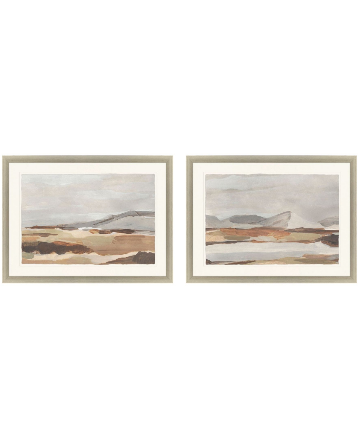 Paragon Picture Gallery Dusky Mountain Framed Art, Set Of 2 In Gray