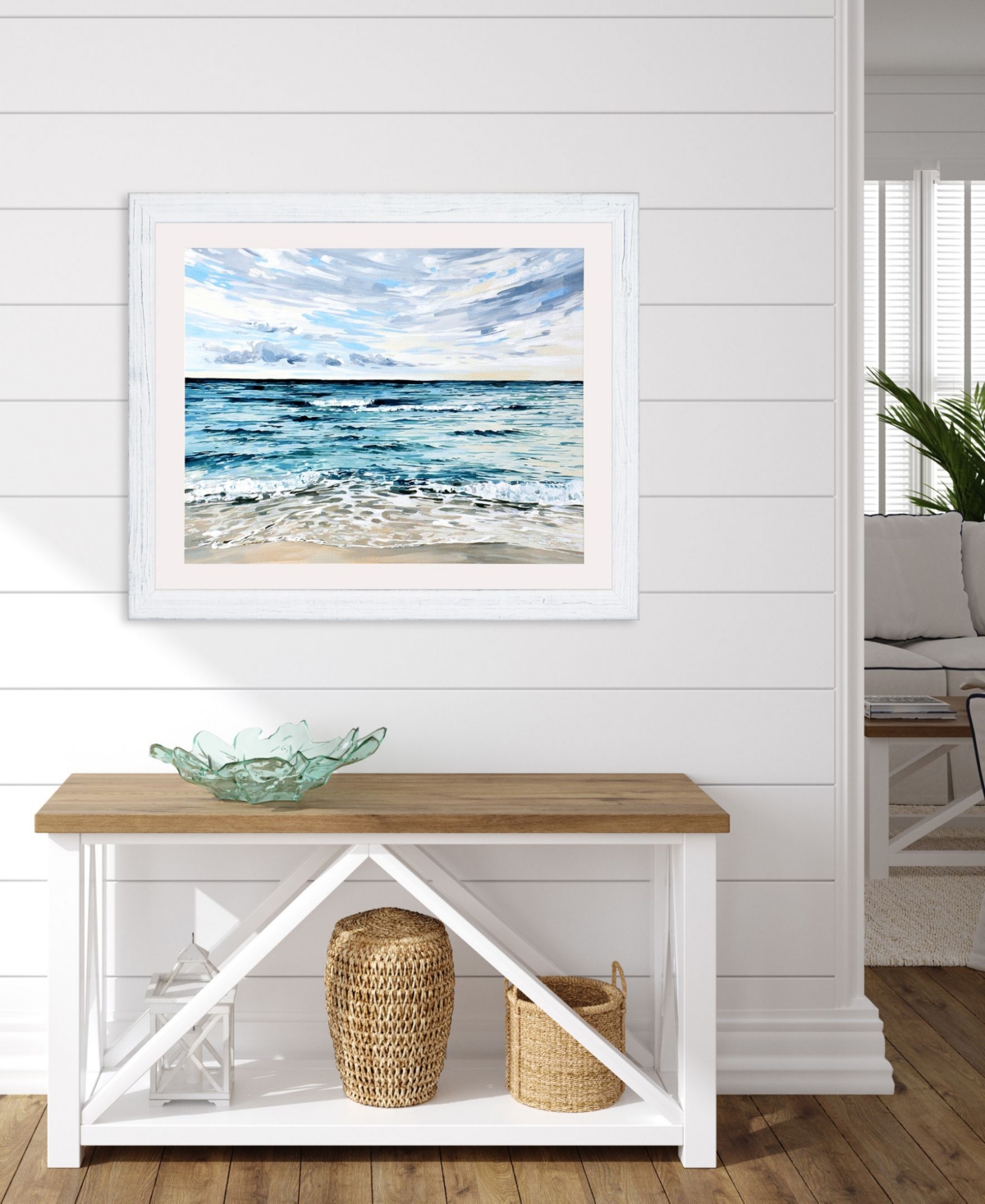 Shop Paragon Picture Gallery Whispy Clouds Framed Art In Blue