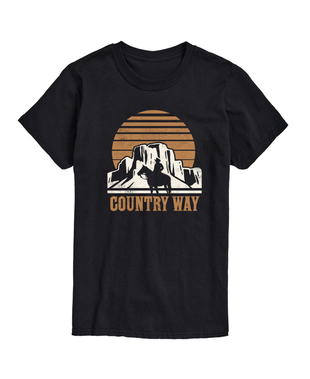 Airwaves Men's Country Way Short Sleeve T-shirt In Black