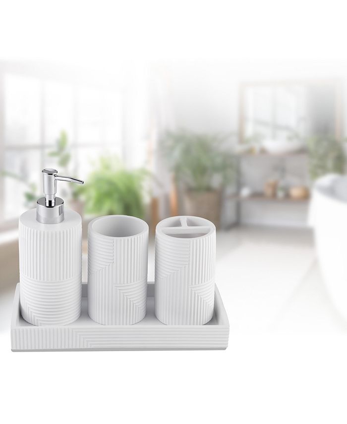 KRALIX 4pc Sedona Resin Paint Coated Bath Accessory Set - Macy's