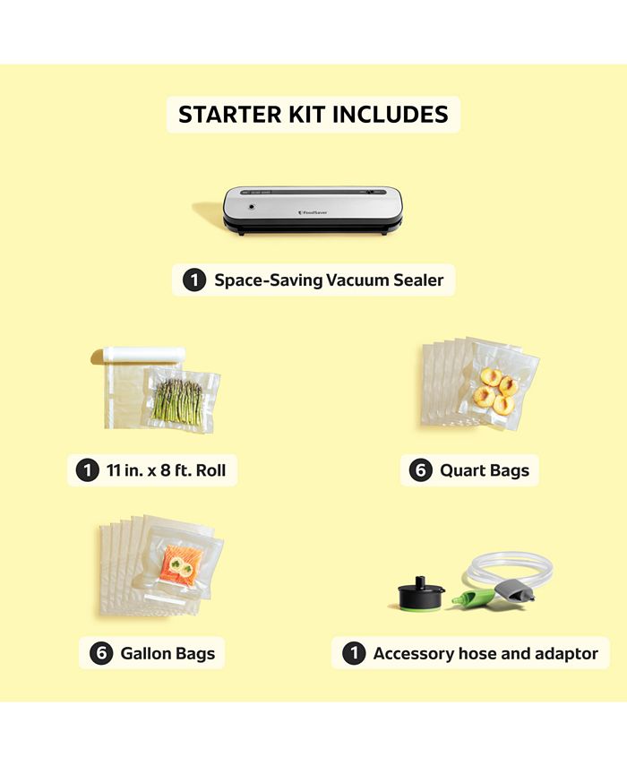 FoodSaver SpaceSaving Vacuum Sealer with Bags, VS1230 Macy's