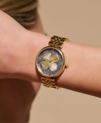 Olivia Burton Women's Dogwood Gold-Tone Stainless Steel Watch 36mm