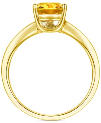 Amethyst (1-1/3 ct. t.w.) & Lab-Grown White Sapphire (1/10 ct. t.w.) Pear Swirl Ring in 14k Gold-Plated Sterling Silver (Also in Additional Gemstones)