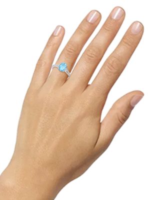 Amethyst (1-1/2 ct. t.w.) & Lab-Grown White Sapphire (1/8 ct. t.w.) Swirl Ring in 14k Gold-Plated Sterling Silver (Also in Additional Gemstones)