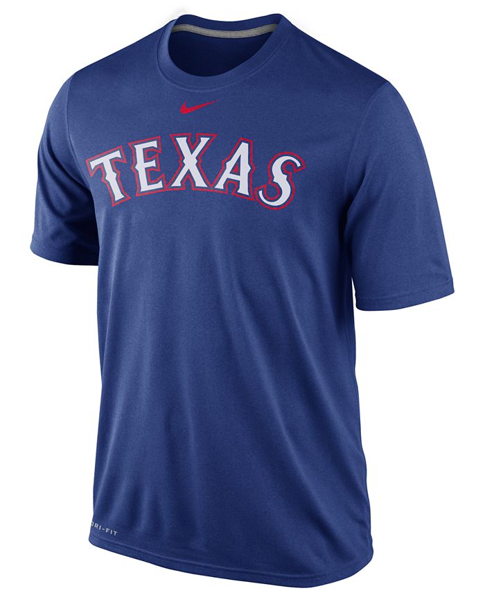 Nike Men's Texas Rangers Legend Wordmark T-Shirt - Macy's