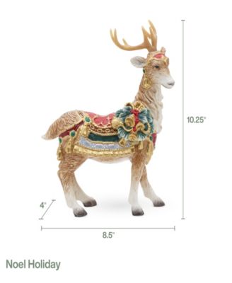 Noel Holiday Standing Deer Candle Holder, 10.25-in
