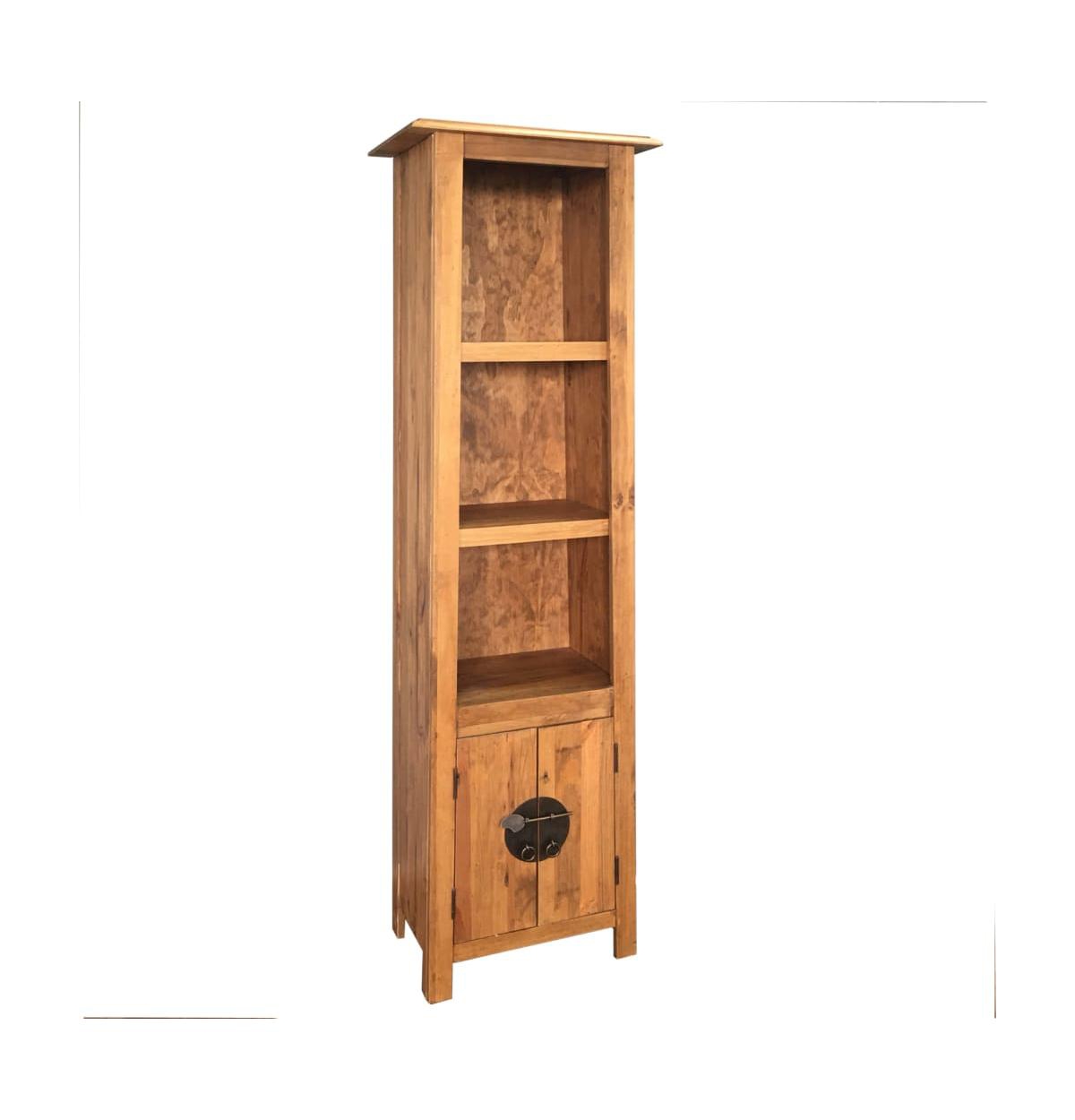 Freestanding Bathroom Cabinet Solid Pinewood 18.9"x12.6"x66.9" - Brown
