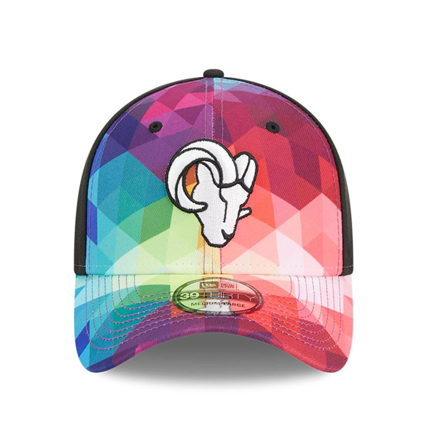 Кепка New Era Multicolor, Black Los Angeles Rams 2023 NFL Crucial Catch 39THIRTY Flex Hat — фото 2