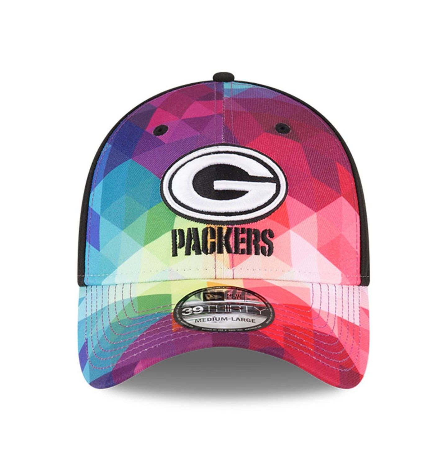 Кепка New Era Multicolor, Black Green Bay Packers 2023 NFL Crucial Catch 39THIRTY Flex Hat — фото 2