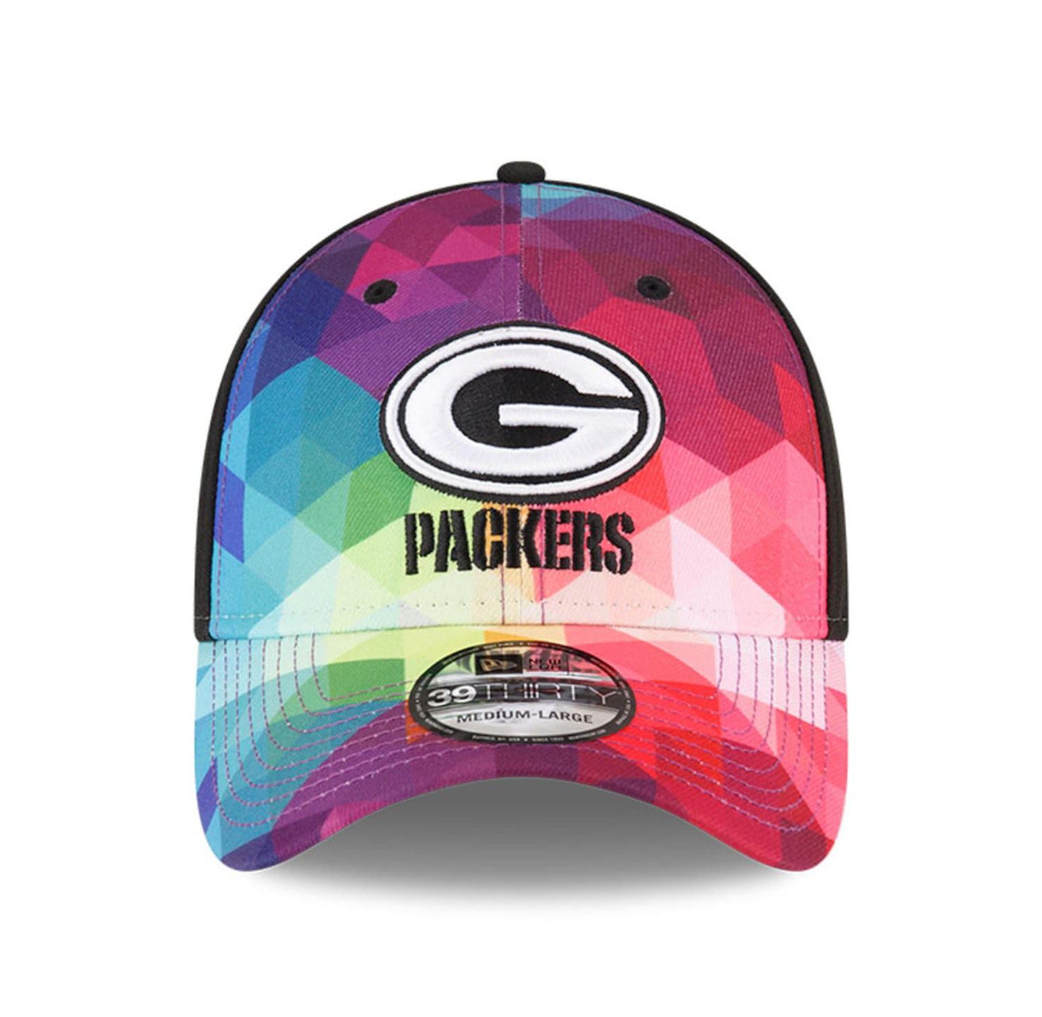 Men's and Women's Multicolor, Black Green Bay Packers 2023 NFL Crucial Catch 39THIRTY Flex Hat