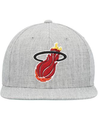 Men's Heather Gray Miami Heat Hardwood Classics 2.0 Snapback Hat