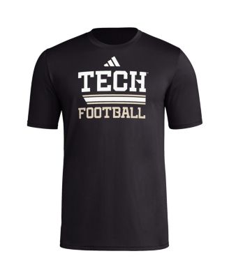Men's Black Georgia Tech Yellow Jackets Sideline Strategy Glow Pregame T-shirt