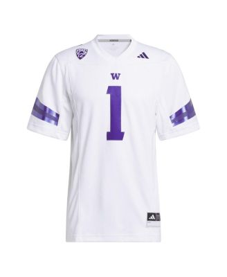 Men's #1 White Washington Huskies Premier Football Jersey