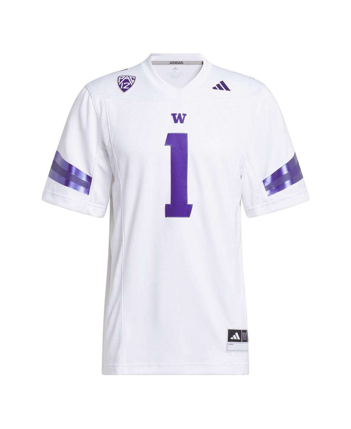 Men's adidas #1Washington Huskies Premier Football Jersey - White