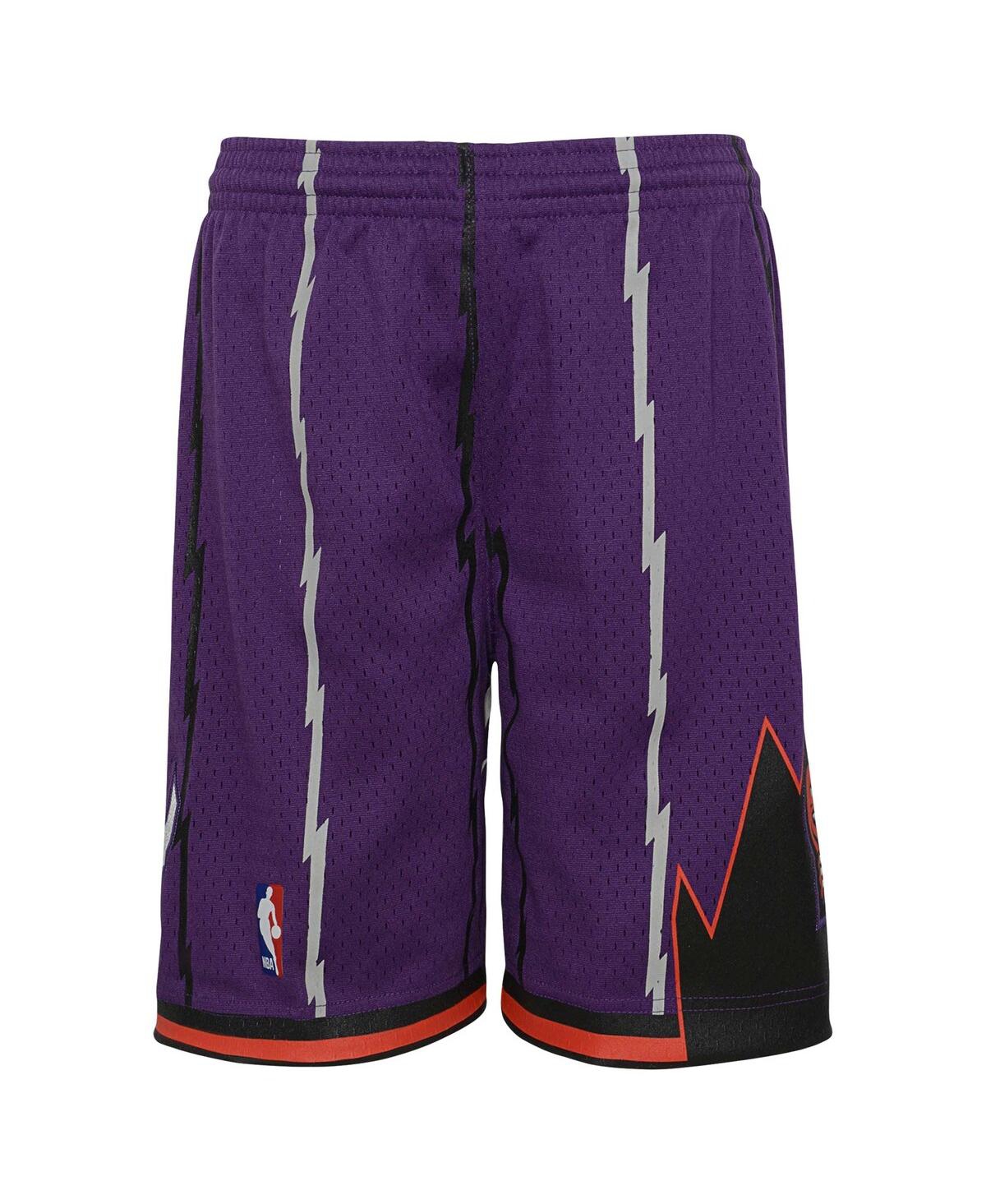 Big Boys Mitchell & NessToronto Raptors Hardwood Classics Swingman Shorts - Purple