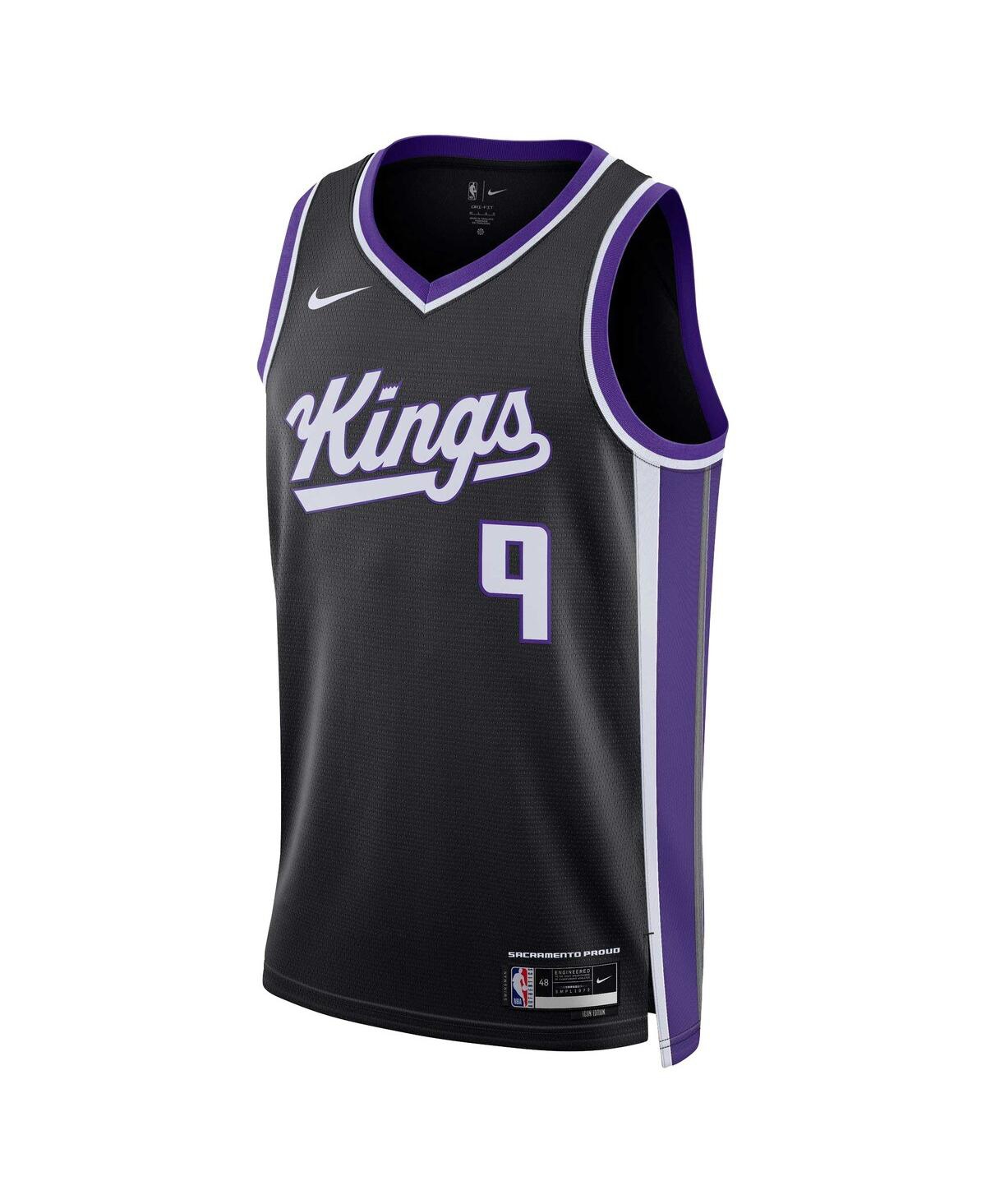 Men's and Women's Nike Kevin HuerterSacramento Kings Swingman Jersey - Icon Edition - Black