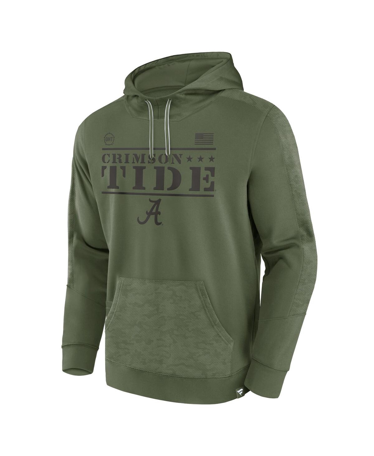 Men's FanaticsAlabama Crimson Tide Oht Military-Inspired Appreciation Stencil Pullover Hoodie - Olive