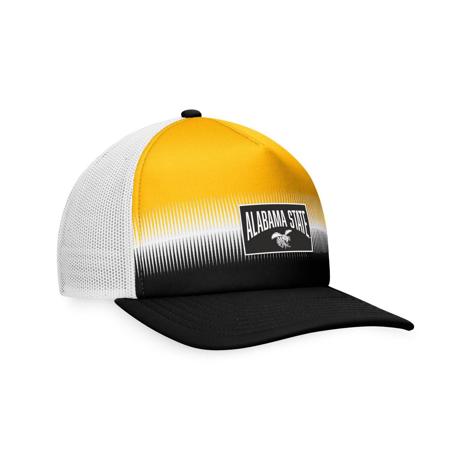 Men's Black, Gold Alabama State Hornets Daybreak Foam Trucker Adjustable Hat