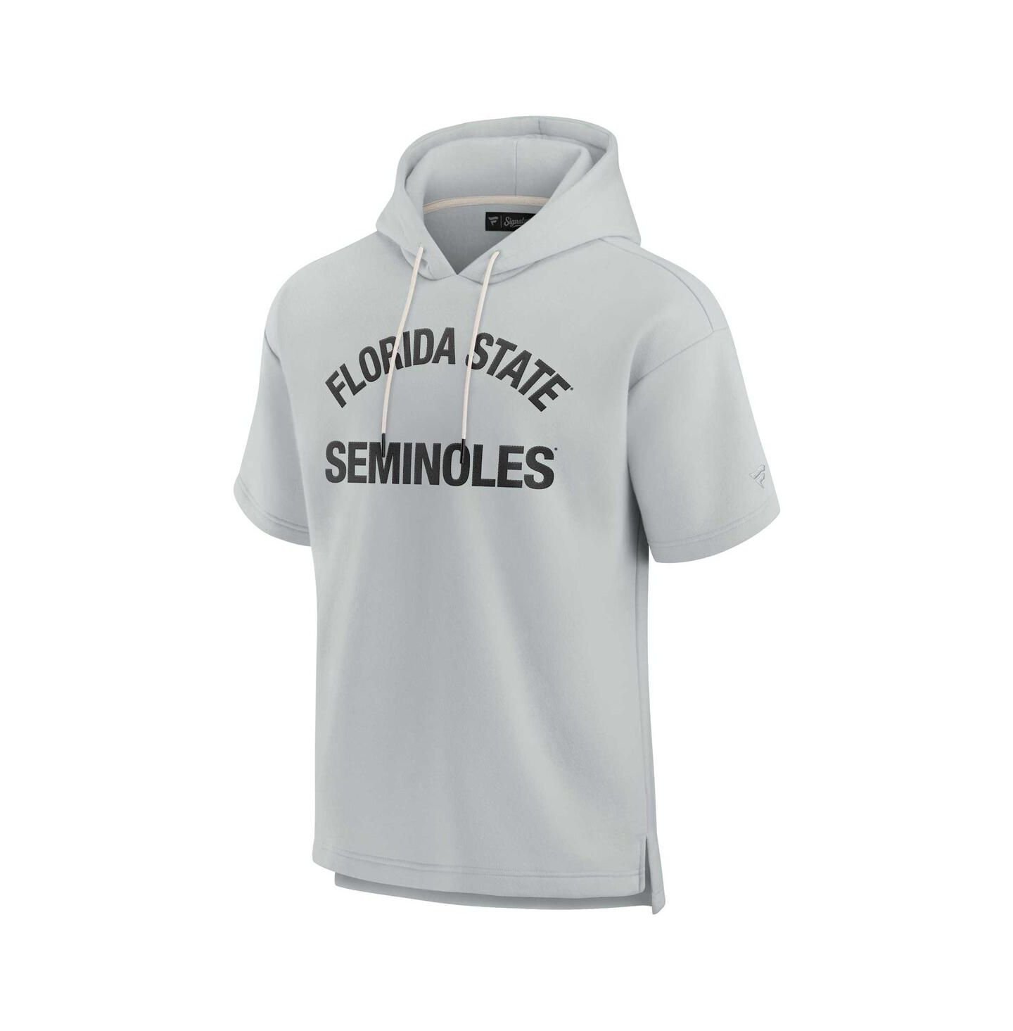 Худи Fanatics Signature Gray Florida State Seminoles Super Soft Fleece Short Sleeve Pullover — фото 2