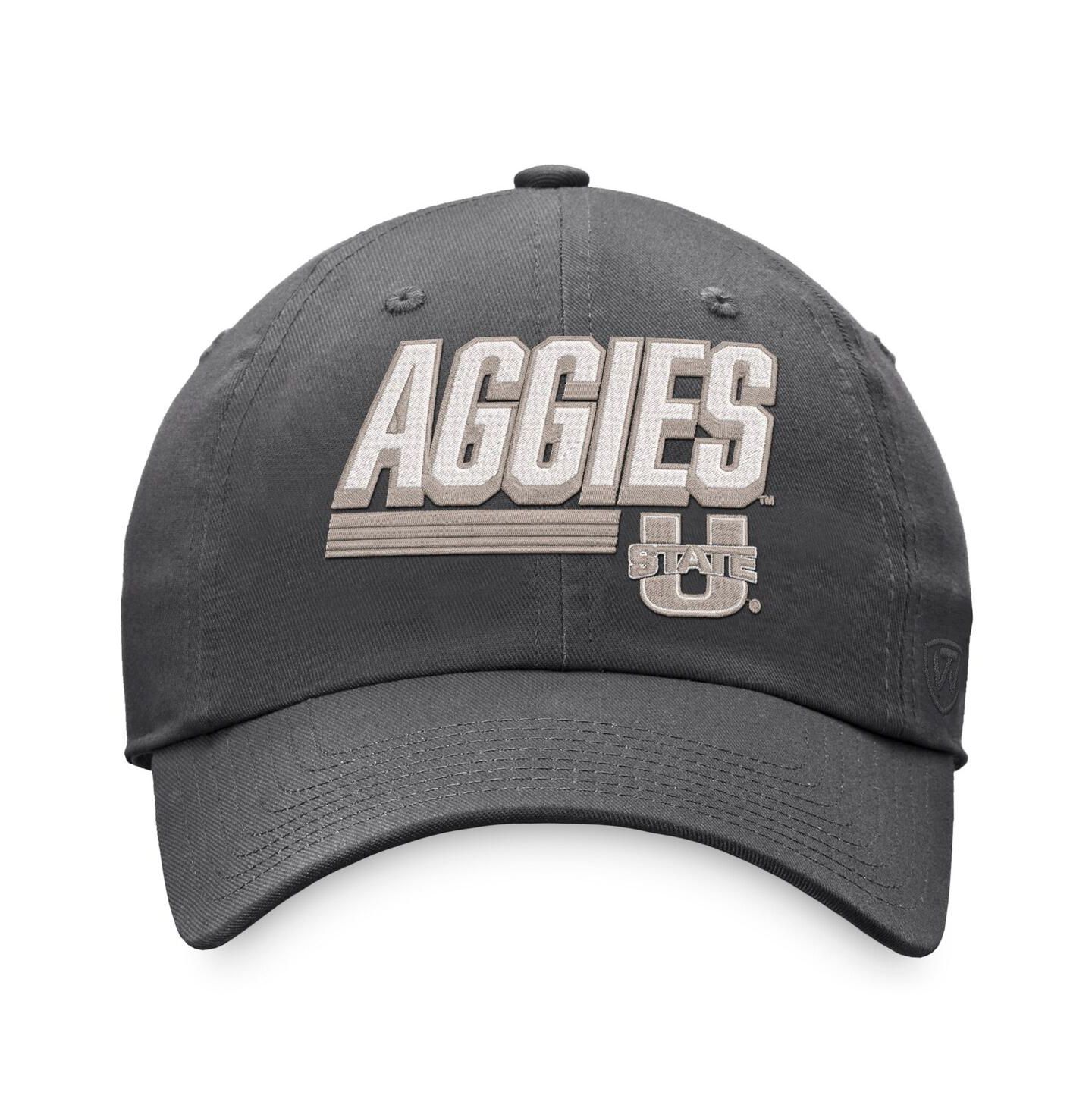 Мужская кепка Top of the World Charcoal Utah State Aggies Slice Adjustable Hat — фото 2