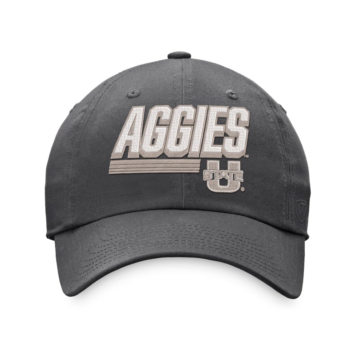 Men's Charcoal Utah State Aggies Slice Adjustable Hat
