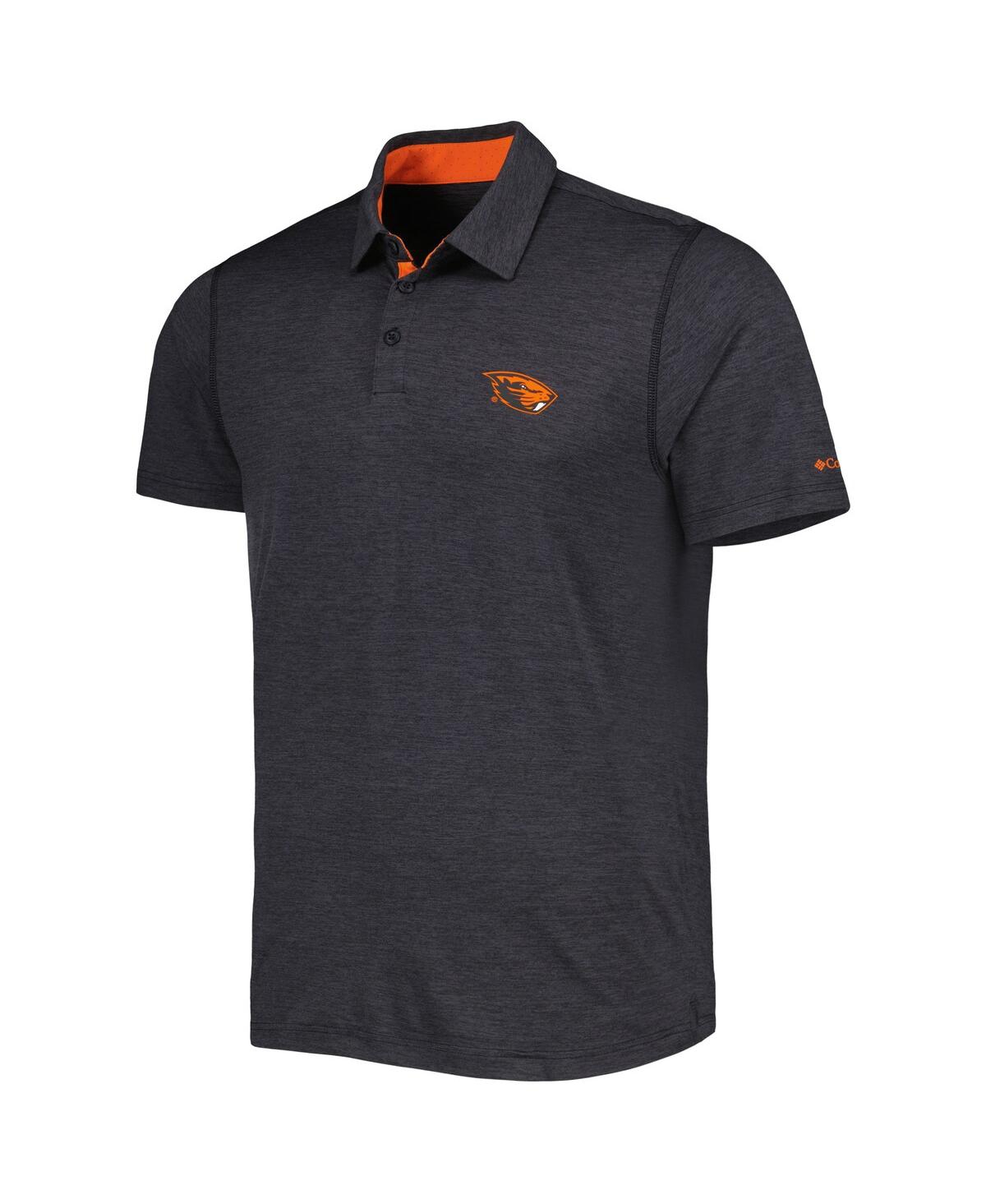 Columbia Men's  Black Oregon State Beavers Tech Trail Omni-shade Polo Shirt In Black