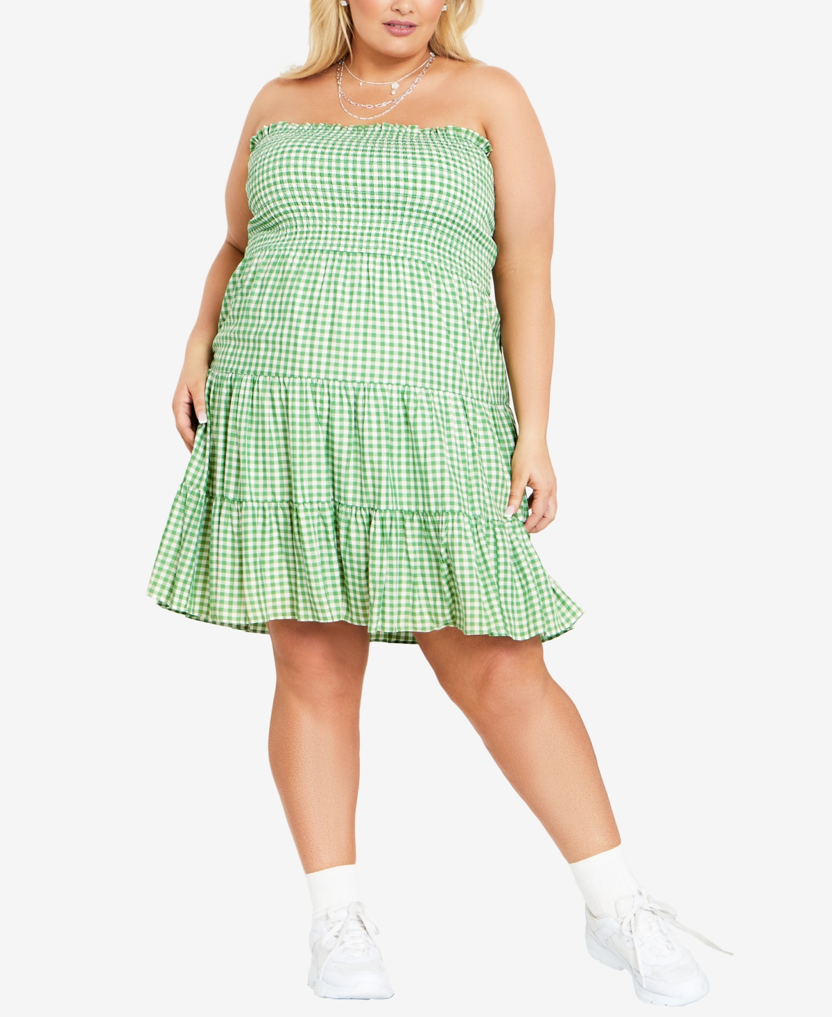 City chic gingham dress online