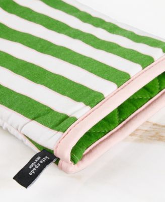 Botanical Stripe Oven Mitt 2-Pack Set, 7" x 13"