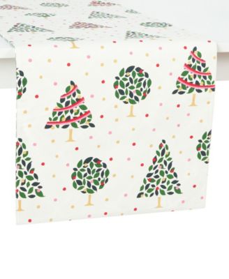 Holiday Confetti Acrobat Plaid Reversible Holiday Table Runner, 15" x 72"