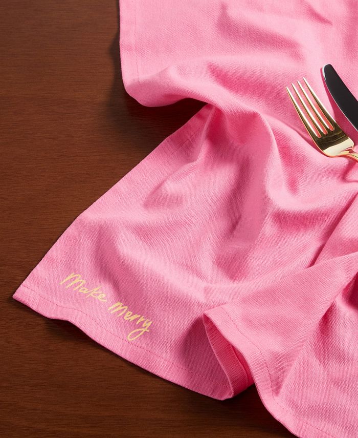 kate spade new york Holiday Cheers Cloth Napkins 4Pack Set, with