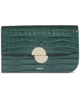 Jason Wu - Orbit Small Croc Embossed Leather Clutch Bag