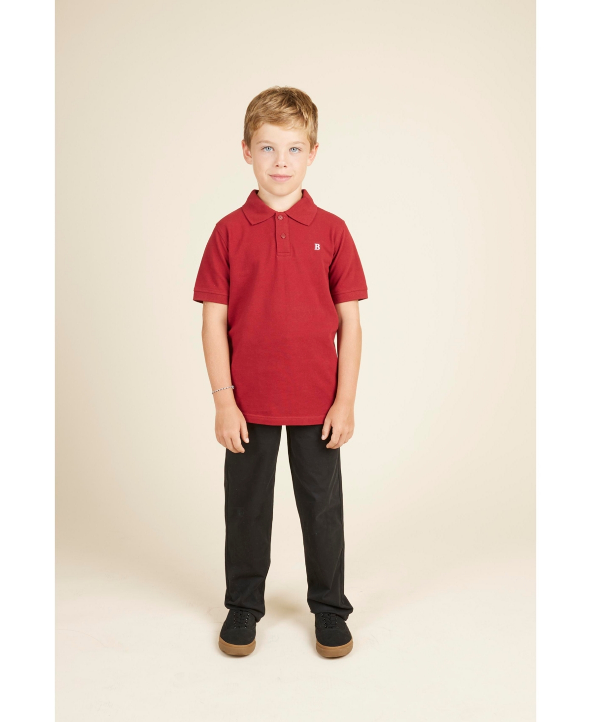 Brooks Brothers Kids' B By  Big Boys Short Sleeve Pique Polo Shirt In Red