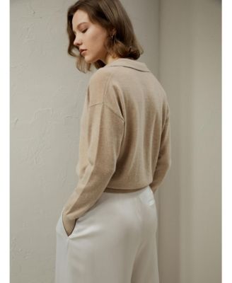 Women's Cashmere Polo Shirt