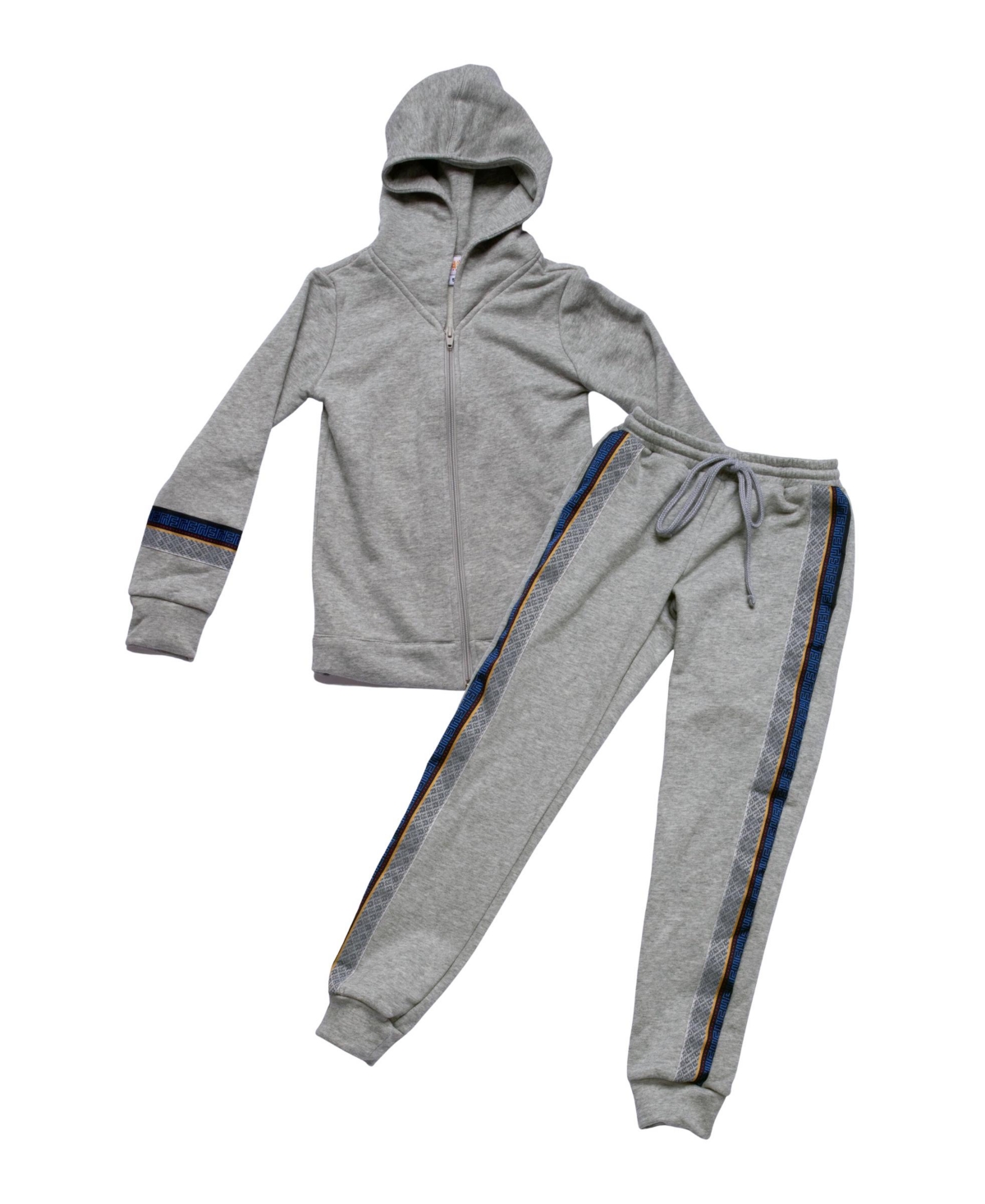 Mixed Up Clothing Big Boys Zip Front Hoodie And Joggers Set In Gray