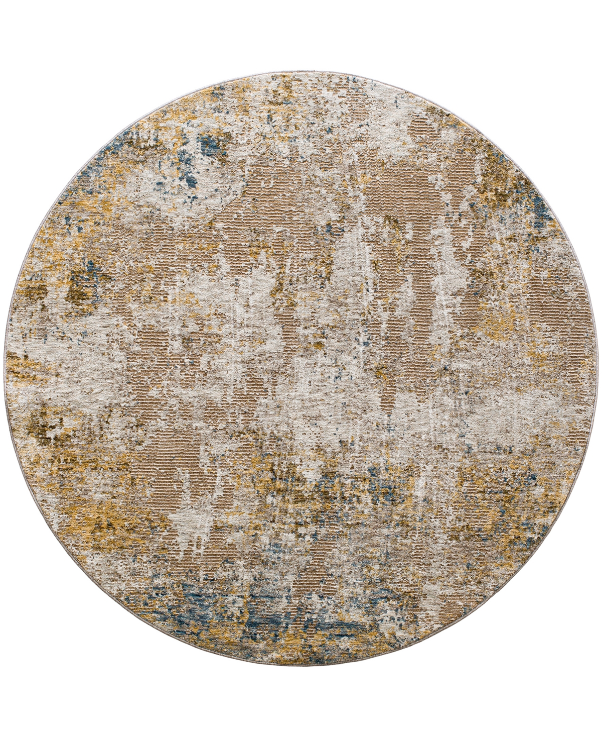 Surya Reina Ren-2312 6'7" x 6'7" Round Area Rug - Cream, Tan