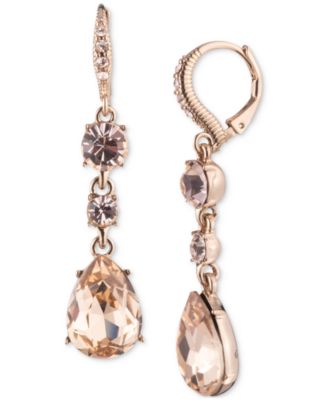 Givenchy - Silk Crystal Stone Small Linear Earrings