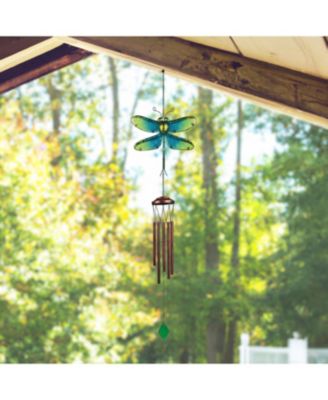 40" Long Green Dragonfly Wind Chime