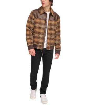Men's Plaid Bomber Jacket