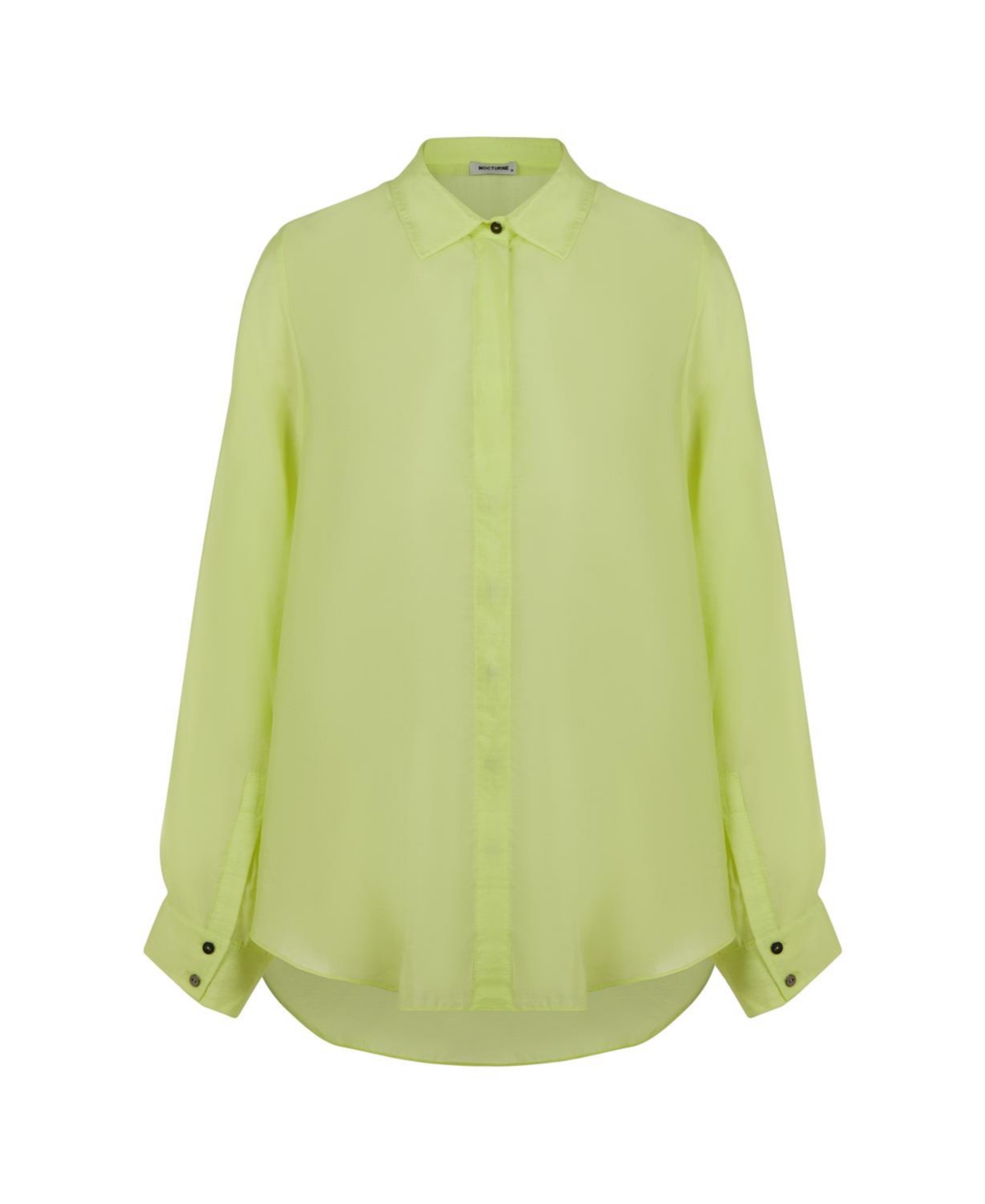 Shop Nocturne Women's Oversized Cuffed Shirt In Lime Green