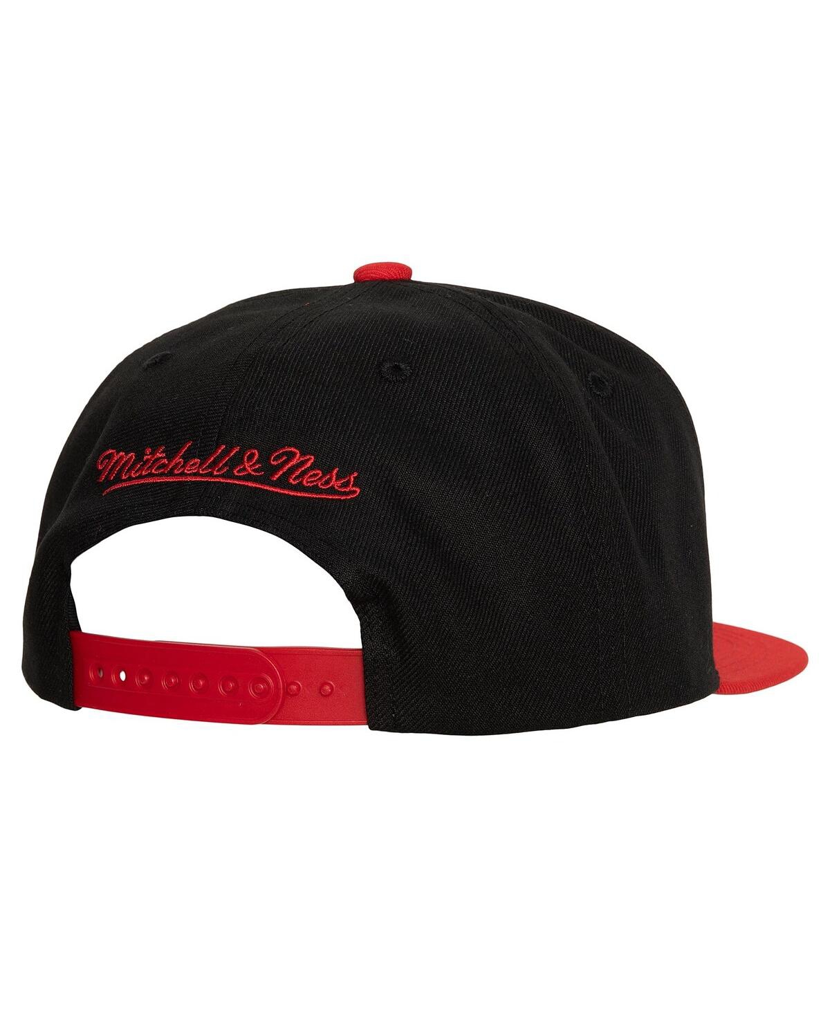 Mitchell & Ness Mitchell Ness Men's Black/red Chicago Blackhawks Day One Snapback Hat In Black