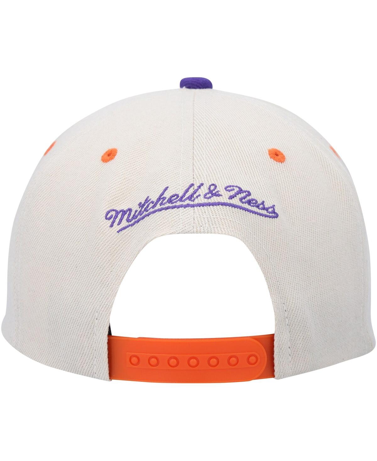 Shop Mitchell & Ness Men's  Cream, Purple Phoenix Suns Hardwood Classics Pop Snapback Hat In Cream,purple