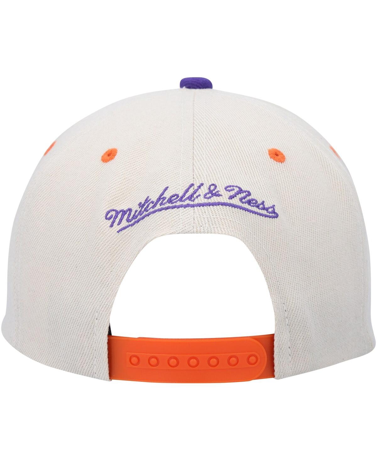 Mitchell & Ness Men's  Cream, Purple Phoenix Suns Hardwood Classics Pop Snapback Hat In Cream,purple