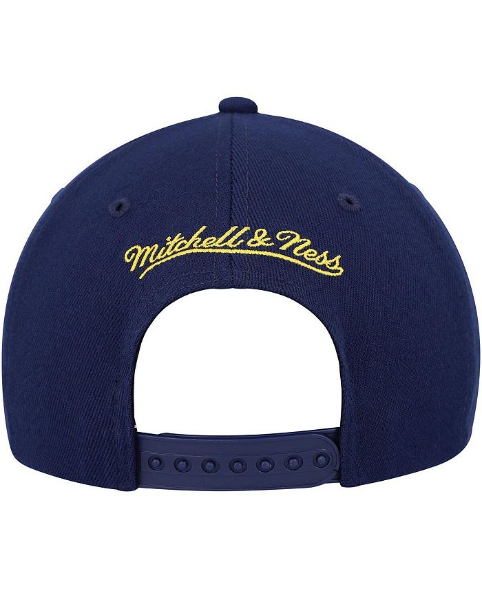Casquette snapback Mitchell & Ness bleu marine Indiana Pacers pour homme