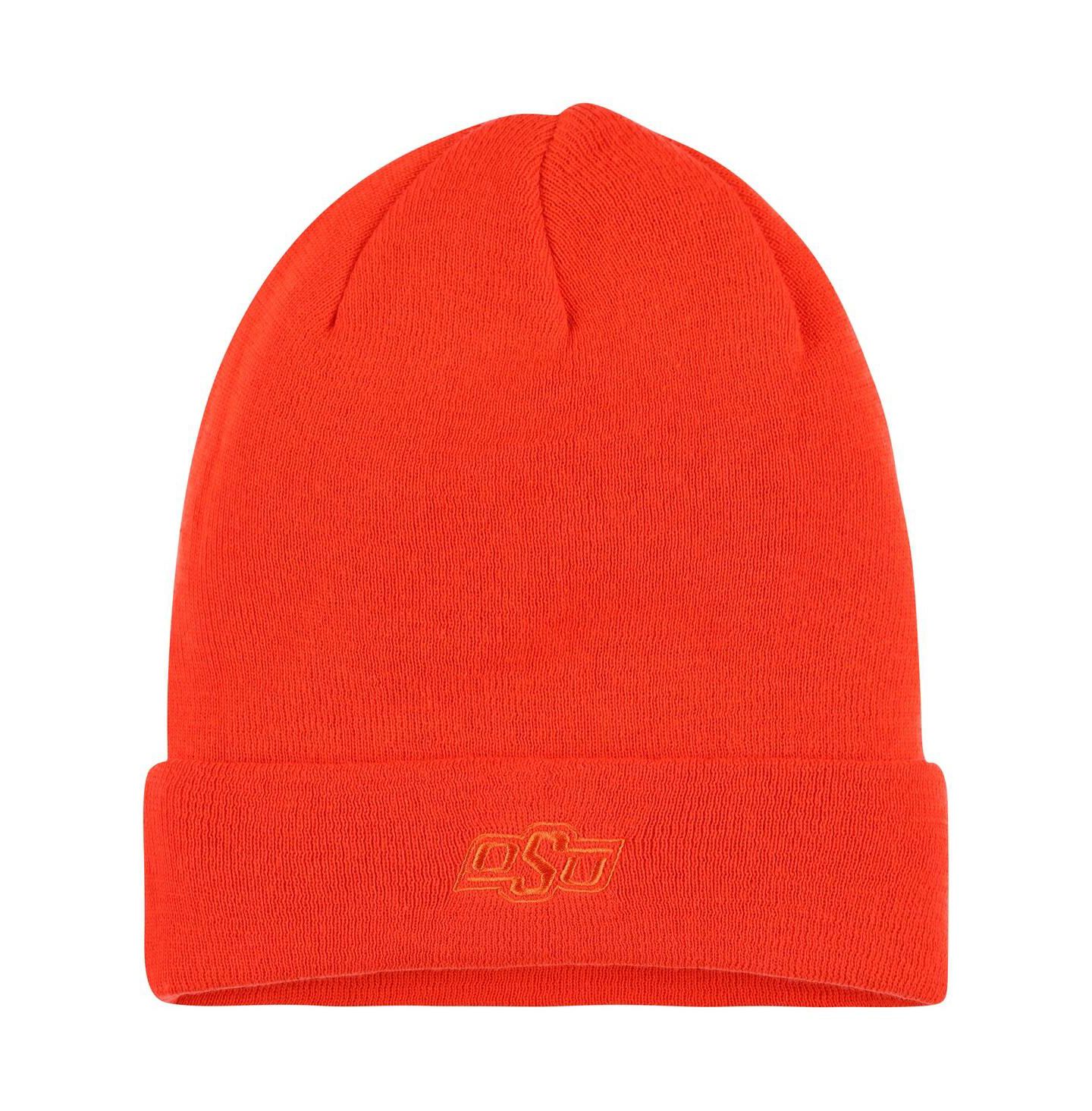 Мужская шапка Nike Orange Oklahoma State Cowboys Tonal Cuffed Knit Hat — фото 1