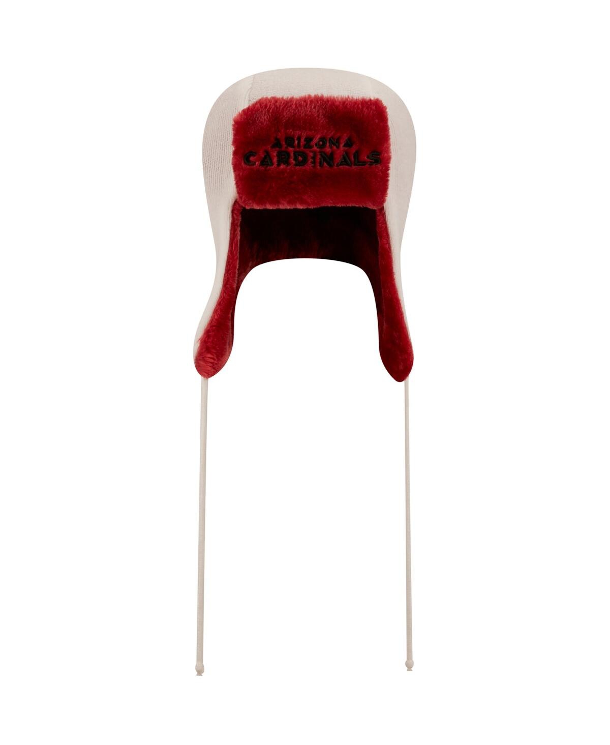 Men's New EraArizona Cardinals Helmet Head Trapper Knit Hat - White