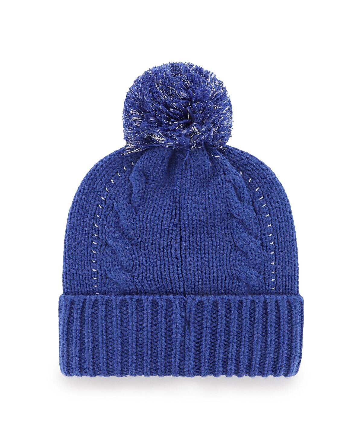 Shop 47 Brand Women's ' Royal New York Giants Bauble Cuffed Knit Hat With Pom