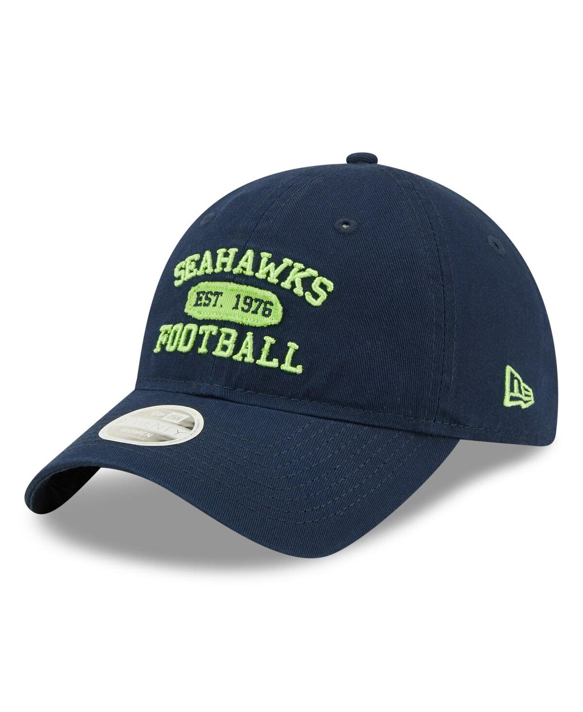 Shop New Era Women's  College Navy Seattle Seahawks Formed 9twenty Adjustable Hat