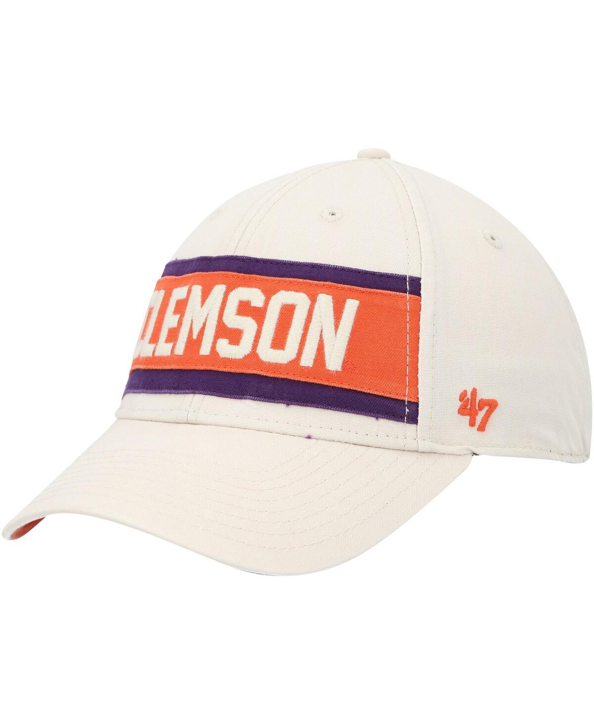 Men's '47 BrandClemson Tigers Crossroad Mvp Adjustable Hat - Cream